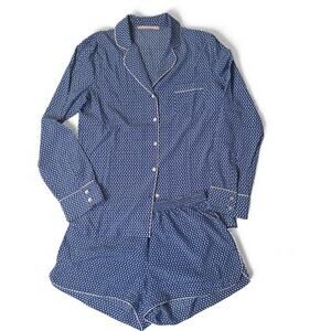 Stella McCartney Olivia Sleeping Polkadot Stretch-silk Pajama Set size S